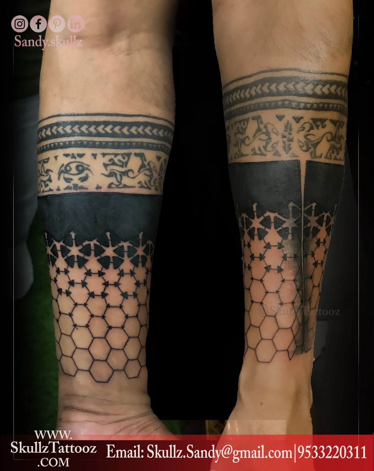 30 Amazing Wrist Band tattoo designs done at Skullz Tattooz